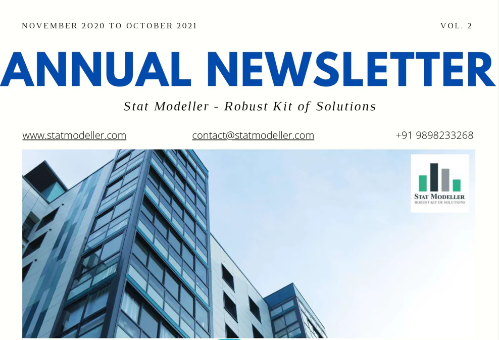 Annual Newsletter of Stat Modeller - Data Analytics and operational excellence training and consultancy company